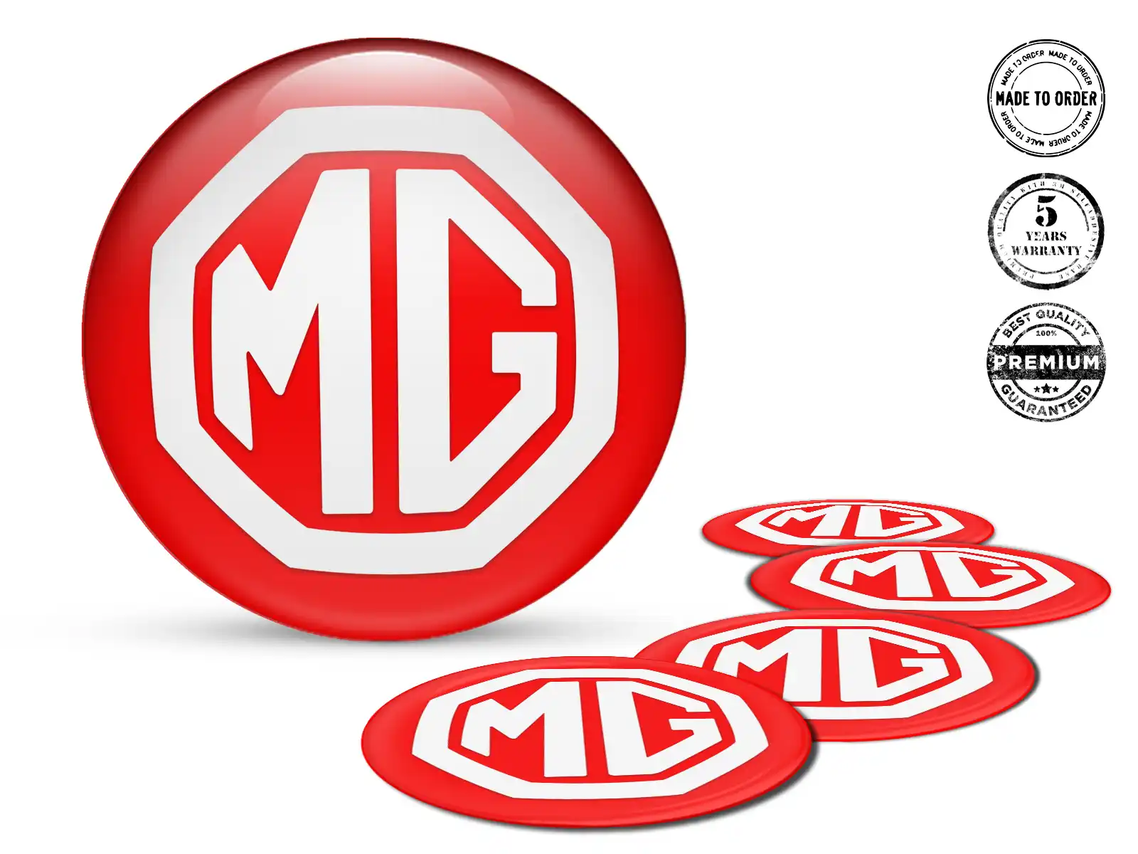 MG Rademblem Ausgabe Premium Gewölbte Aufkleber